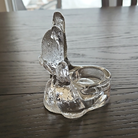 Vintage Clear Glass Cat Figurine - PartyLite - Picture 2 of 8